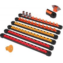 ABS Socket Organizer, 1/4-Inch 3/8-Inch 1/2-Inch, 360° Swivel Premium Quality Socket Holders