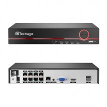 Techage H.265 8CH 5MP/4MP/3MP/1080P PoE NVR CCTV Security Surveillance System for PoE IP Camera Monitoring Camera NVR Input