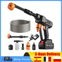 48 V 30000 U/min Akku-Autowaschanlage – 600 PSI Lithium-Batterie-Hochdruckreiniger mit 5 Düsen, tragbare kabellose Wasserpistole für Auto