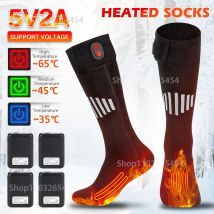 Winter Heated Socks Rechargeable 5000mah Heating Socks Men Women Warmth Outdoor Heated Boots Snowmobile Winter Ski equipment