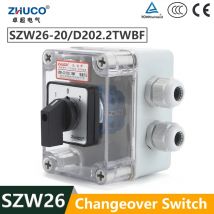 ZHUCO SZW26/LW26-20 D202.2 20A 2-poliger kundenspezifischer rotierender Universal-Nockenumschalter mit wasserdichter und staubdichter versiegelter Box