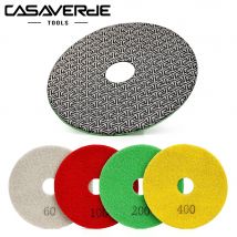 Casaverde 4"100mm Electroplated Diamond Sanding Pads Diamond Grinding Polishing Pads Sandpaper for Glass Concrete Marble Granite