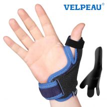 VELPEAU Thumb Support Brace for Tenosynovitis, Spraiand and Mouse Hand, Ultra Lightweight Thumb Splint with Ambidextrous Design