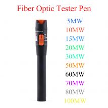 1PCS Fiber Optic Tester Tool 5MW/10MW/15MW/20MW/30MW/50MW/60MW FTTH Optic Pen SC/FC/ST Adjustable Red Laser Power Meter
