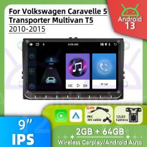 Autoradio 9 "Stereo 2Din Android Multimedia per VW Volkswagen Caravelle 5 Transporter Multivan T5 2010-2015 Unità principale Carplay