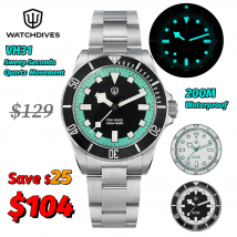Watchdives New Diver Watch Men Wd1969 Pro VH31 Sweep Seconds Quartz Watch Sapphire 200M Waterproof BGW9 38Mm Vintage Watch Gift