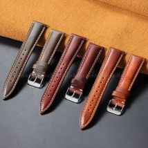 Cinturino per orologio in vera pelle con scolorimento della cera d'olio 22mm 21mm 20mm 19mm 18mm Cinturino di ricambio universale a sgancio rapido per uomo