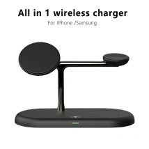 3-in-1-Wireless-Ladegerät für iPhone 12 13 14 15 16, für Apple Watch 10 9 8 7 6 / Airpods Pro / Galaxy Watch Schnellladestation