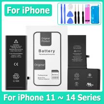 Batteria ad alta capacità da 0 cicli per iPhone 11 11Pro 12Pro 12 13 14 13Pro 14Pro Max Mini Bateria per telefono + Kit di strumenti gratuito