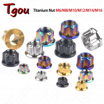 Tgou Titanmutter M6/M8/M10/M12/M14/M16 Flanschmuttern für Motorrad Fahrrad Auto