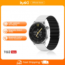 IMIKI TG2 Smartwatch 1.43 "AMOLED Display HD Impermeabile Sport Bluetooth Chiamate Musica 3D Surround Fitness Smart Watch Uomo Donna
