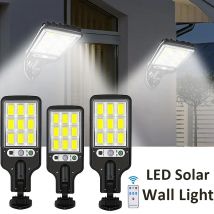 108COB Solar Mini Wandleuchte Außenbeleuchtung Fernbedienung PIR Sensor Multi-Modus Einstellung Zaun Terrasse Tür LED-Leuchten
