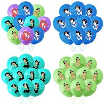 Set di palloncini principessa da 10 pezzi Sirena Ariel Biancaneve Jasmine Tiana Palloncino per bambini Festa di compleanno Decorazione baby shower