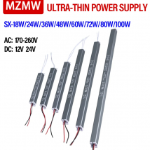 12V 24V LED Ultrathin Power Suppl 18W 24W 36W 48W 60W 72W 80W 100W AC 220V LED Driver LED Strip