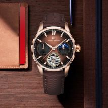 2026 New PAGANI DESIGN Tourbillon Men's Watches Gold Luxury Automatic Mechanical Watch For Men Moon Phase Waterproof Gift Clock