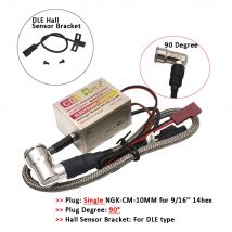 Rcexl Einzigen und Twin Zündung CDI CM6-10mm 90/ 120 Grad/Gerade Zündkerze Spezielle für DLE gas Benzin Motor