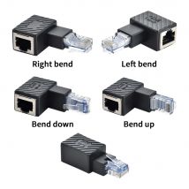 1 pz RJ45 Convertitore Maschio A Femmina Adattatore di Estensione Da 90 Gradi per Cat5 Cat6 LAN Cavo di Rete Ethernet Connettore Extender