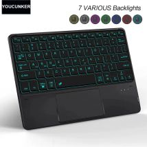 Tastiera Bluetooth retroilluminata RGB con touchpad per iPad 11th 2025 A16 Air 13 Air11 M3 2025 Pro 11 Tastiera touch per Tab S10