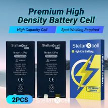 2 Stück StellarXcell ohne Flex-Akkuzelle mit hoher Kapazität für iPhone 15plus 14ProMax 13Pro 12mini 11 Hochleistungszelle