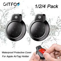 GITFOS Airtag Case for Apple AirTag Holder with Adhesive Sticker All-Round Waterproof Cover for Cars Bikes Skateboards