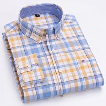 Neu im Hemd Plus Größe 7XL100 % Baumwolle Oxford Langarmhemden für Männer Slim Fit formelle lässige Mode koreanische beliebte Kleidung