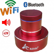 Adin 42W Bluetooth Vibro Speaker Wifi Wireless Subwoofer Portable Neighbor Column Metal Vibration Resonance Speakers For Phone