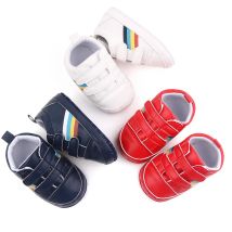 2025, trendige Mode, Frühling und Sommer, neues Produkt, 0–1 Jahre alt, weiche Sohlen, Babyschuhe mit PU-Oberfläche, niedrige Baby-Wanderschuhe