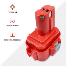 Batteria di ricambio 9.6V 4000mAh per Makita PA09 9120 9134 9135 9135A 9102 6207D 6222D 6261D 6207D 192595-8 batteria per utensili elettrici