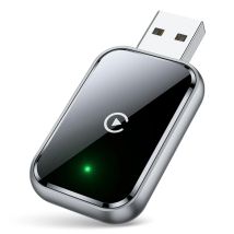 Kabelloser Carplay-Adapter für iPhone, wandelt kabelgebunden in kabellos um, Mini-Größe, USB und USB-C, keine Verzögerung