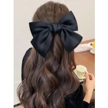 Fashion Large Ribbon Bow Hair Clips For Women Trendy Satin Bowknot Hairpins Cute Ponytail Barrettes Ladies Hair Accessories Gift