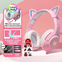 ONIKUMA K9 Wired Kopfhörer Mit RGB Beleuchtung Flexible HD Mic Gaming Headsets Gamer Surround Computer Kopfhörer Für PC PS5 Gamer