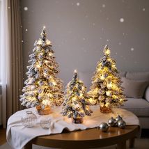 Ozdoba choinkowa 45/60 cm, choinka w stylu nordyckim z płatkiem śniegu, wykwintna, flokowana, świecąca, dekoracja na Boże Narodzenie, Nowy Rok, rekwizyty na przyjęcie.