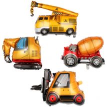 1Set Bau Fahrzeug Folie Ballons Jungen Bau Thema Geburtstag Party Favors Dekoration Bagger Lkw Globos Liefert