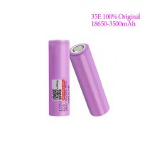 Oryginalna bateria litowa 18650 3500mAh 3.7V INR18650-35E, akumulator do wielokrotnego ładowania, ciągłe wypłycenie 10A, możliwość łączenia równoległego i szeregowego.