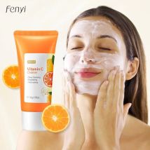 Detergente viso giapponese con fiori di ciliegio o vitamina C Detergente per la pelle Idratante Punti neri Rimuovi la cura della pelle Schiuma per il lavaggio del viso