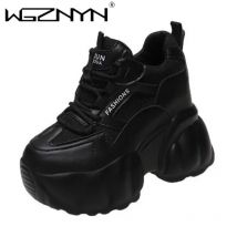 NEUE Frauen Chunky Turnschuhe Interne 11CM Hohe Plattform Atmungsaktive Mesh Schuhe Damen Keile Casual Schuhe Für Frau Sport Papa schuh