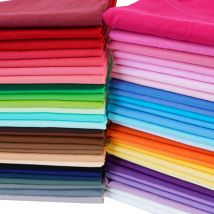 7 Stück 25 x 25 cm/50 x 50 cm Quadrate Baumwolle Handwerk schlichte Stofftücher für DIY Bündel Patchwork Quilten Nähen Scrapbooking Artcraft