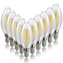 10 pz 6 W 4 W 2 W E14 HA CONDOTTO LA Lampadina AC220/240 V Filamento a lume di candela C35 Edison Lampadina In Vetro Retro Antico Stile Vintage Bianco Freddo caldo