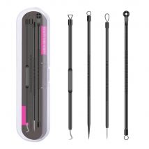 4 Professional Facial Blackhead Needle Set, Acne Whitehead Blackhead Extractor Stainless Steel, Deep Face Cleansing Tool
