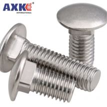 2/10 Stück M4 M5 M6 M8 M10 M12 Stahl GB12 DIN603 Truss Rundkopf Vierkanthals-Wagenschraube Trainerbolzen für Regal Schreibtisch L = 10–100 mm