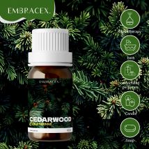 Ätherische Öle aus reinem Zedernholz, 100 % natürliches Zedernholzöl für die Haarpflege, Diffusoren für zu Hause, Haut, Aromatherapie, Massage, 0,33 fl.oz
