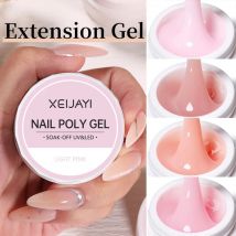 Xeijayi 8ml Verlängerung Nagel Gel rosa weiß klar hartes Gel selbst nivellierend UV-Konstruktion Nail Art DIY Maniküre-Produkte einweichen