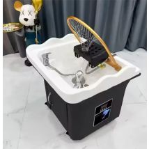 Fotel fryzjerski z funkcją mycia głowy, z obiegiem wody, do spa głowy, do mycia włosów, fotel do salonu fryzjerskiego. Przenośna mała stanowisko do mycia włosów, mobilne krzesło.