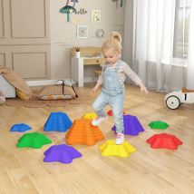 Pietre del fiume Outsunny Pietre di equilibrio 11ER per festival di diapositive trampolino per bambini