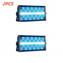 2PCS 200W LED Luce stroboscopica Super Bright RGBW 4in1 48 Partizione Bianco 8000K DMX Dj Wash Bar Strobe Effetti di illuminazione scenica