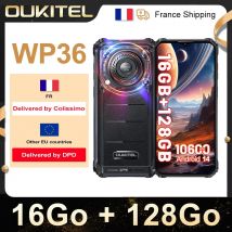 OUKITEL WP36 Telefon Unbreak Portable 2024-16Go + 128Go/1TO, 10600 mAh Android 13 Mobiltelefon mit 128 dB Lautsprecher,