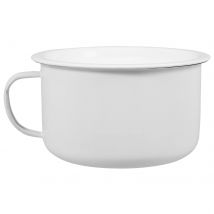 1pc Enamel Noodle Bowl Retro Thick Bottom Lidded Design Large Capacity Kitchen Tableware Soup Rice Fruits Food Serving Bowls