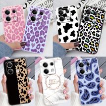 Per Redmi Nota 13 Pro 4G 5G Note13 Xiaomi POCO M6 PRO X6 Custodia per telefono Custodia protettiva in silicone morbido antiurto con stampa leopardata