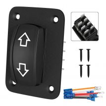 Interruttore a bilanciere momentaneo 12V 24V Polarità inversa su e giù DPDT Interruttore a bilanciere a freccia a 7 pin (ON)-Off-(ON) Interruttore a levetta con fili