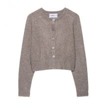 Women's Knit Cardigan 2025 New Arrival Women's Fashionable Trendy Button-Up Knit Cardigan